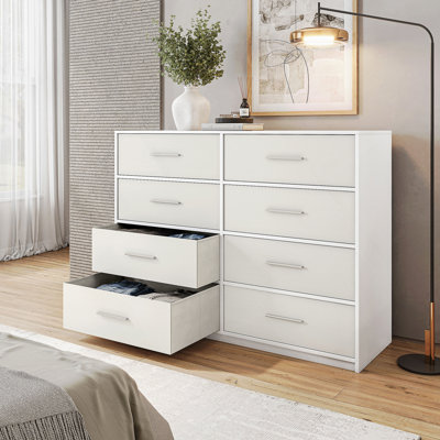 Commode 8 tiroirs avec tiroirs en tissu