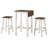 Poppy-Jo 2 - Person Extendable Pine Solid Wood Top Four Leg Base Dining Set