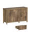 Armoire de rangement cannelée avec buffet, armoire d'appoint multifonctionnelle pour le salon