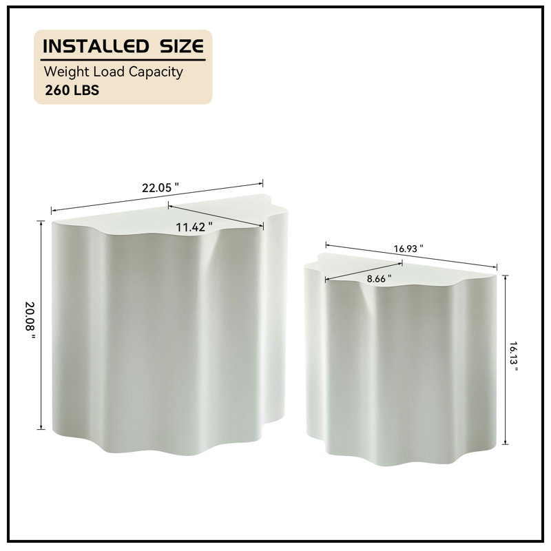 2 Piece Nesting Coffee Table Set