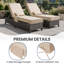Coussin de siège / dossier de chaise longue l 21 po x P 72 po x H 6 po avec coussin et poche-360020860-360020862