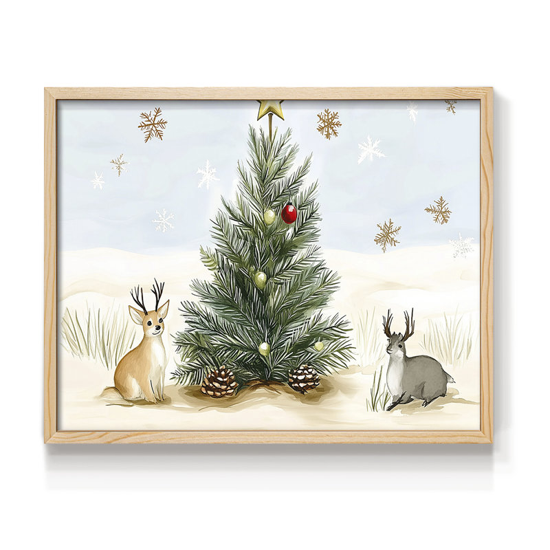 Chirstmas Art-CCXLVIII -Framed Print - Restickable, H 22 po x l 28 po, Naturel