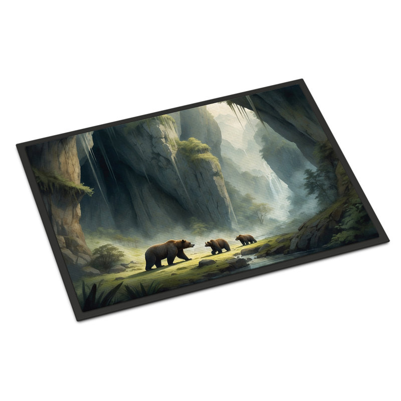 Cave Bears Doormat, 24" W x 36" L