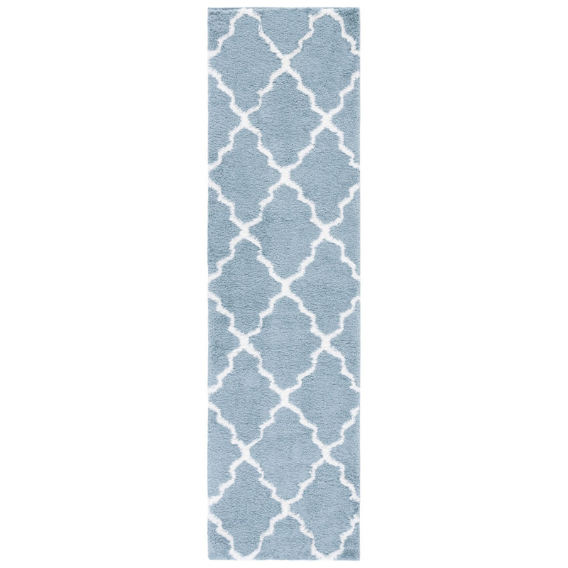 Berber Shag Performance Geometric Rug, Runner 2'3" x 8'