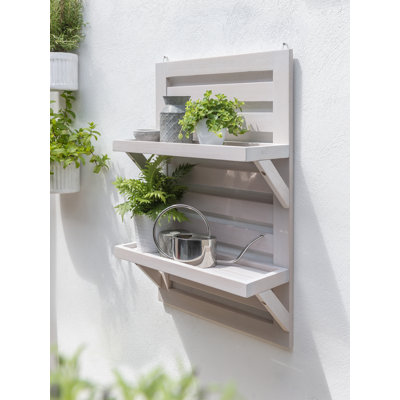 Marceline 2 Piece Eucalyptus Solid Wood Tiered Shelf