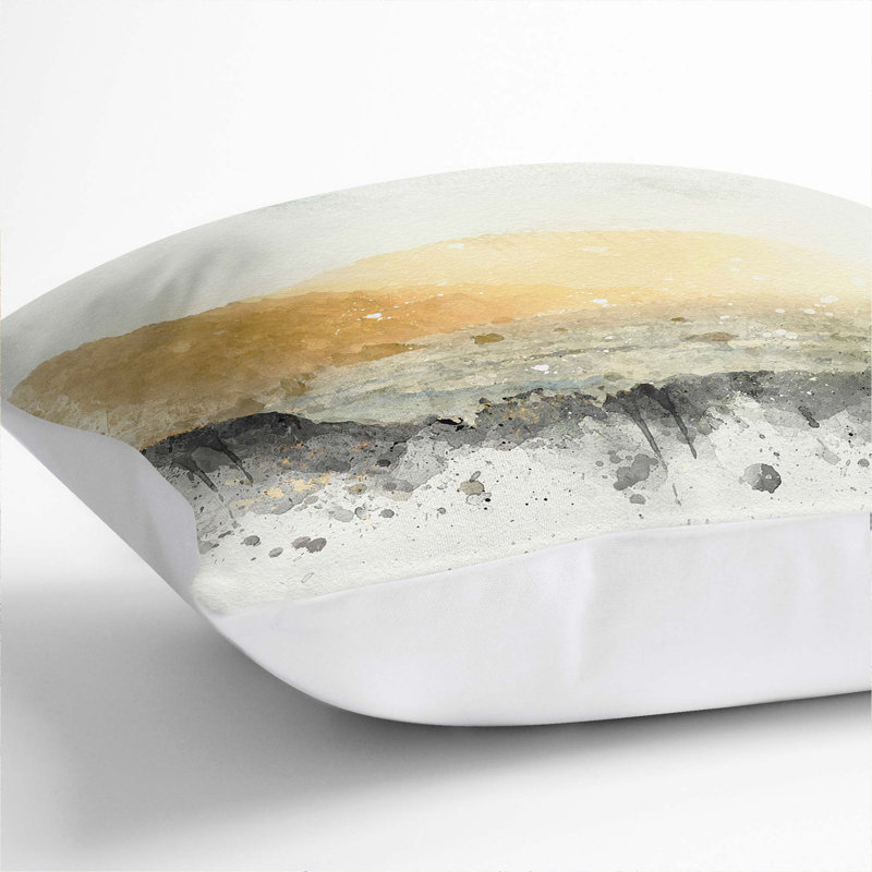Abstract Square Throw Cushion, White, 55cm H x 55cm W x 20cm D