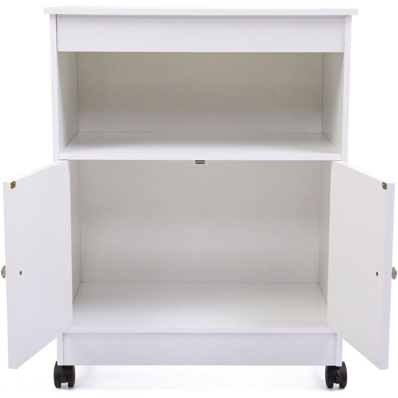 Chariot de cuisine en bois pour micro-ondes