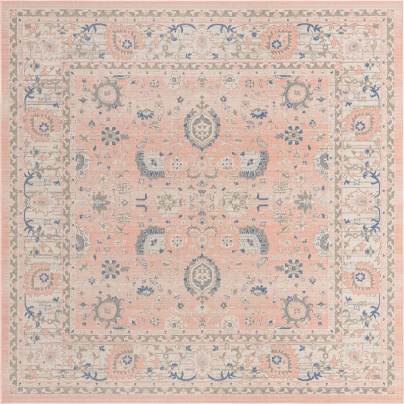 Exann Oriental Indoor Rug, Square 7'10"