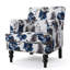 Chaise d'appoint avec clous décoratifs et pieds robustes