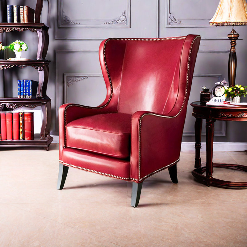 Fauteuil inclinable osciel en similicuir, Similicuir rouge