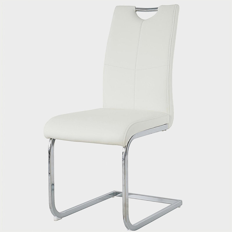 Modern leatherette cushioned dining chair, suitable for dining room, living room, bedroom, dining room side chair, 2-piece set