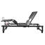 Base de lit grand noir avec positions réglables, télécommande sans fil, structure stable, moteur à réduction de bruit, compatibilité universelle