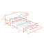 Lit de jour avec bureau, tiroirs et table d'appoint-673654290-673654288