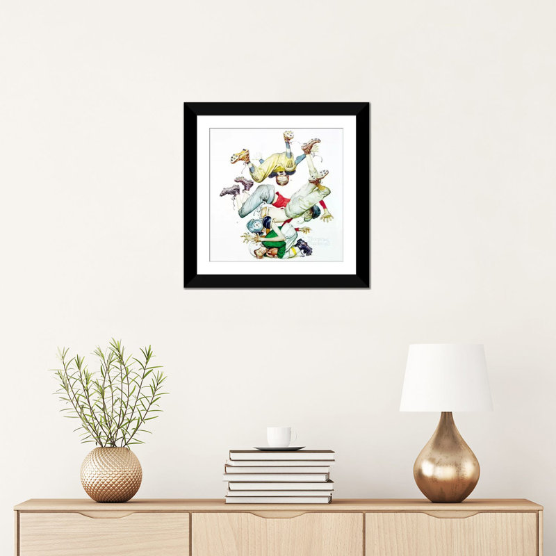 Rihamna «Norman RockwellFirst Down (Four Sporting Boy: Football)», reproduction sur toile tendue, H 24 po x l 24 po x P 1 po