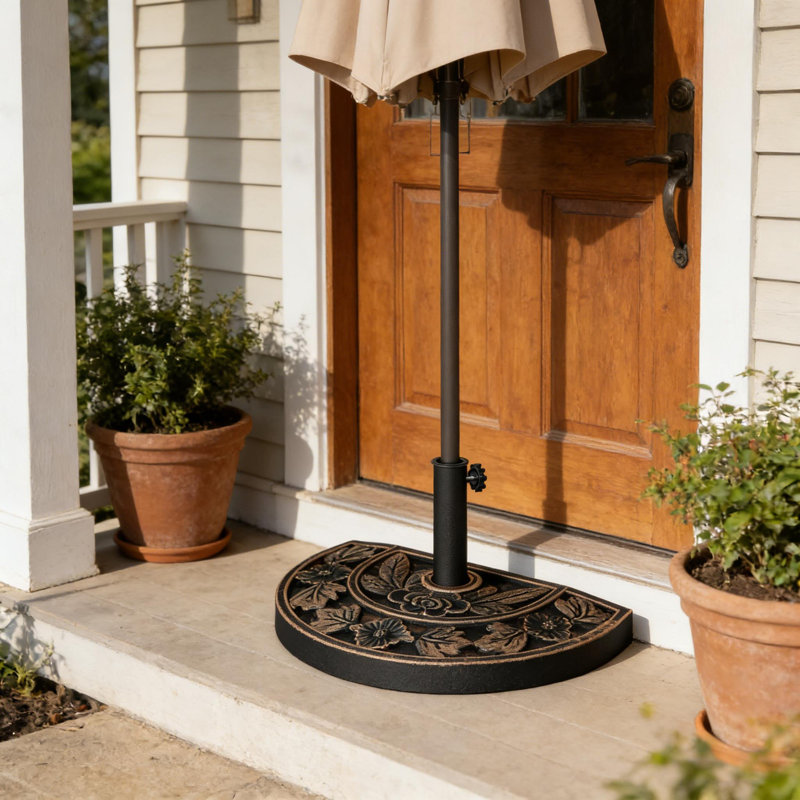 Porte-parasol décoratif d'extérieur