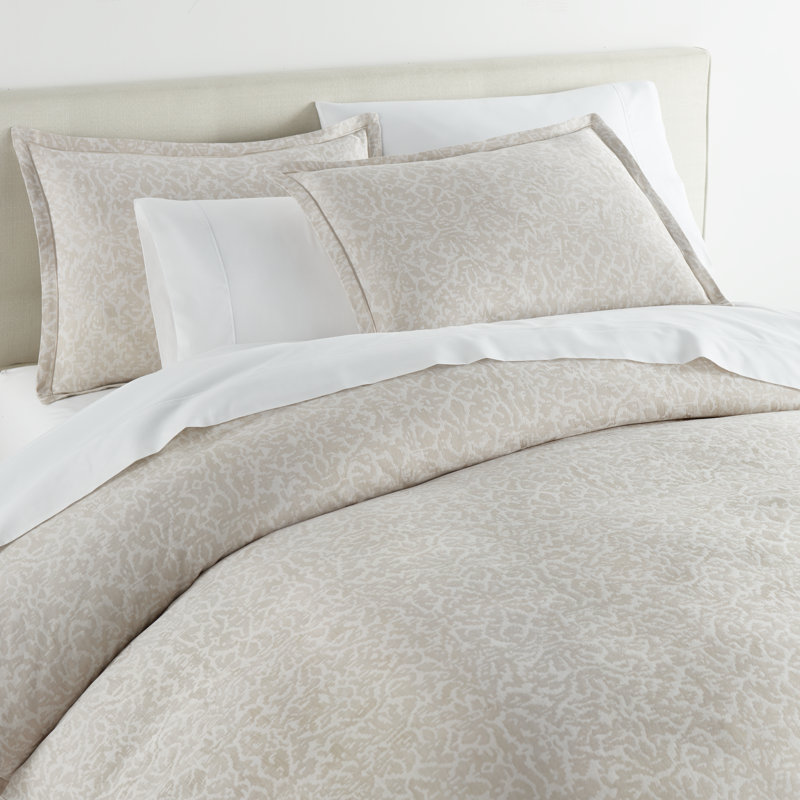 Ravenna Damask 100% Cotton Sham, Light Beige, Standard