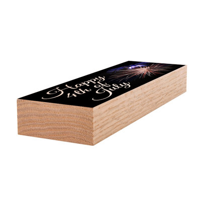 « happy 4e of juillet », reproduction d’impression sur bois
