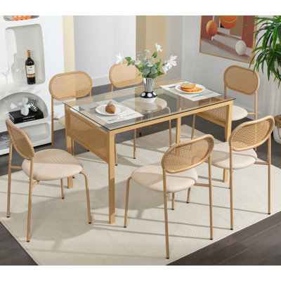 45cm H Linen Upholstered Stacking Side Chair