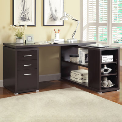 Tona Driftwood 3-Drawer L-shape Desk