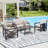 Jahmere 4 - Person Metal Outdoor Seating Group with Thick Cushions，2 Rocking Chairs