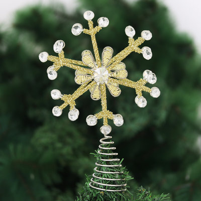 11 " Handmade Plaid Glass Ornament