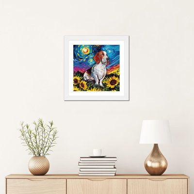 " Basset Hound Night II " by Aja Trier