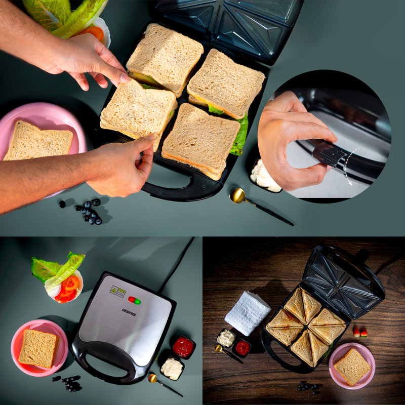 Geepas Non Stick Specialty Grill with Lid