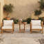 Ensemble de conversation en bois avec chaises et table-133255228