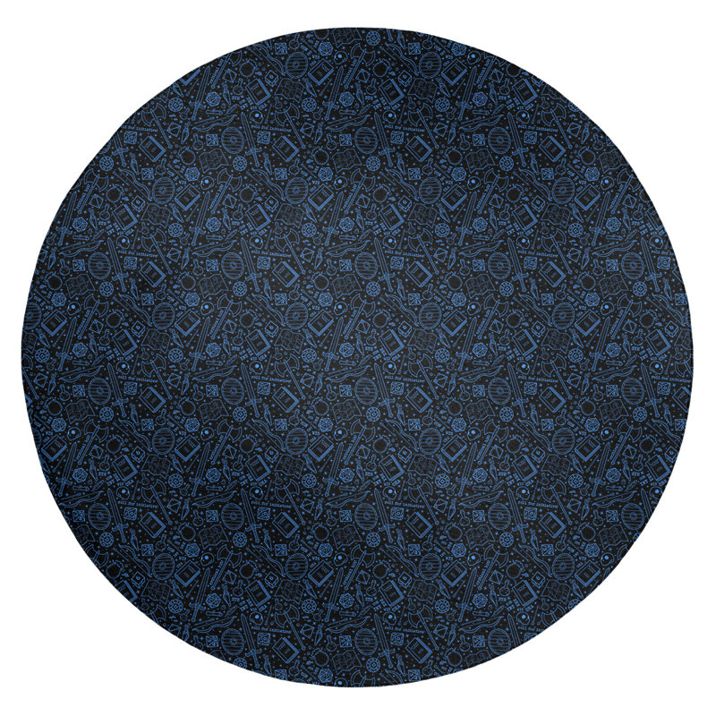 Tapis noir zone lines, Rond 5 pi
