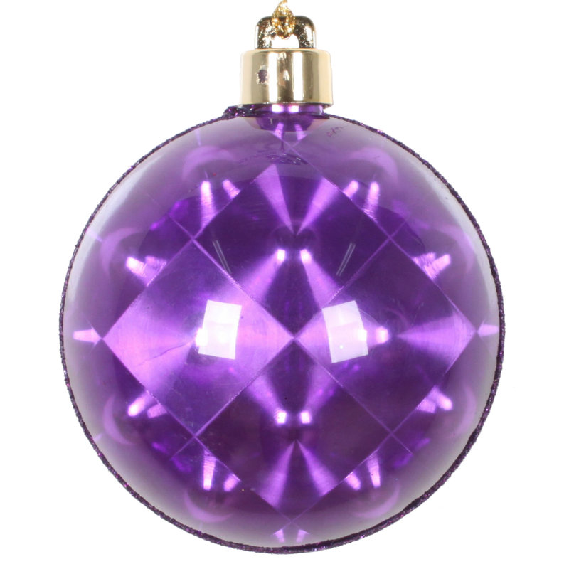 Ornement boule à réflecteur, Mauve