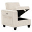 Canapé modulaire en velours côtelé beige