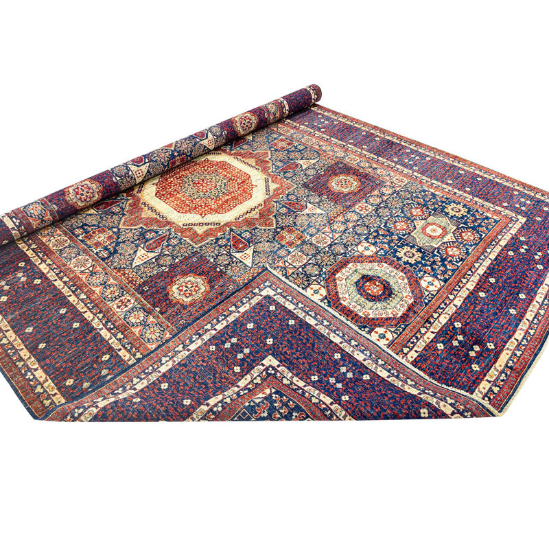 One-of-a-Kind 9′10″ X 13′7″ New Age Wool Area Rug in Navy