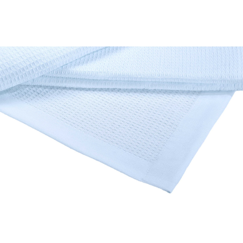 Cashmere Blue Queen Waffle Knit Cotton Blanket