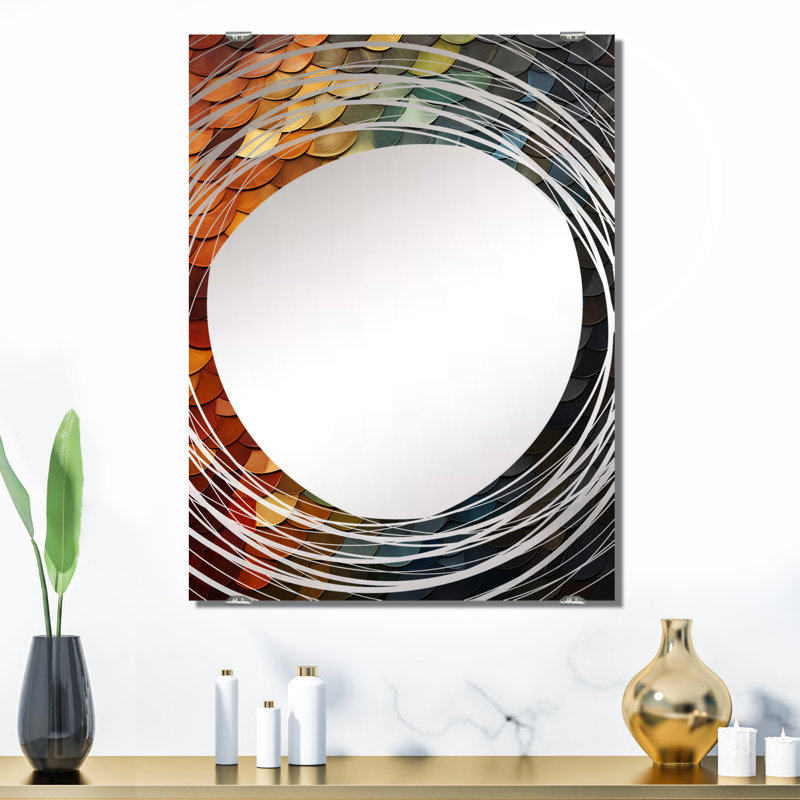 Adorno - Autre miroir mural abstrait, 32 po x 24 po