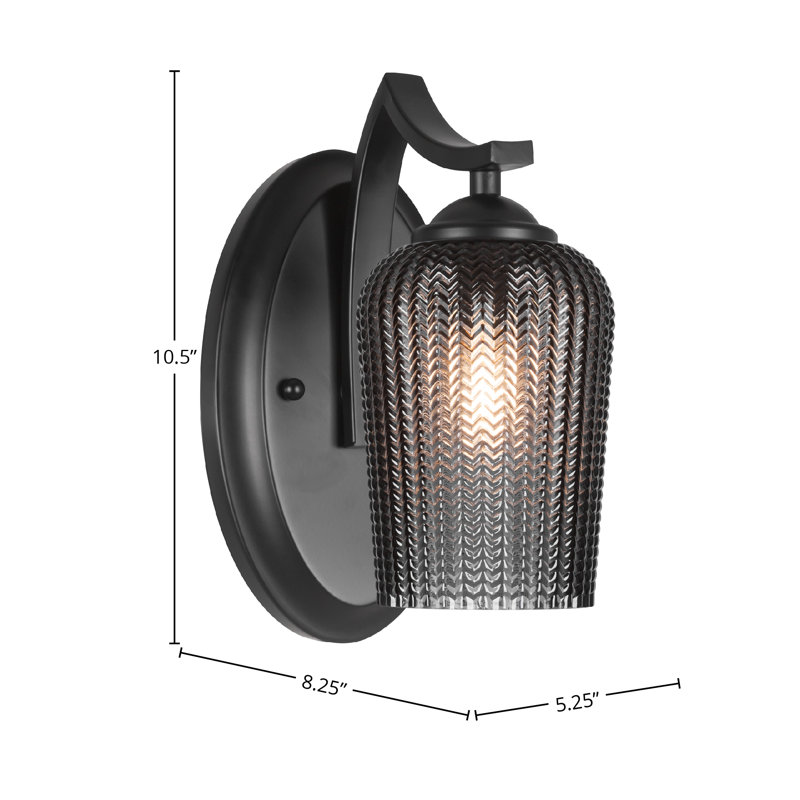 Zilo Wall Sconce, Black, Matte Black