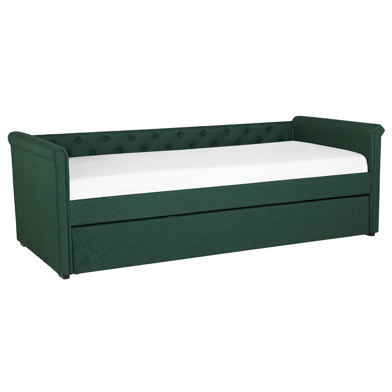 Steephill Upholstered Daybed with Trundle, Green
