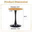 Table ronde ronde, table tulipe circulaire avec plateau de table épaissi et piédestal en métal, table bistro moderne Mid-Century-1187251490