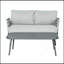 Causeuse et table en acier Mariano, gris-1306037174-1306037170