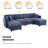 U-Shape Modular Sectional Sofa, 6-Seat Corduroy Convertible Couch with 2 Removable Ottomans & Throw Pillows, Oversized Corner Sofa with Ottoman Modules for Living Room, Apartment, Large Space-107093709