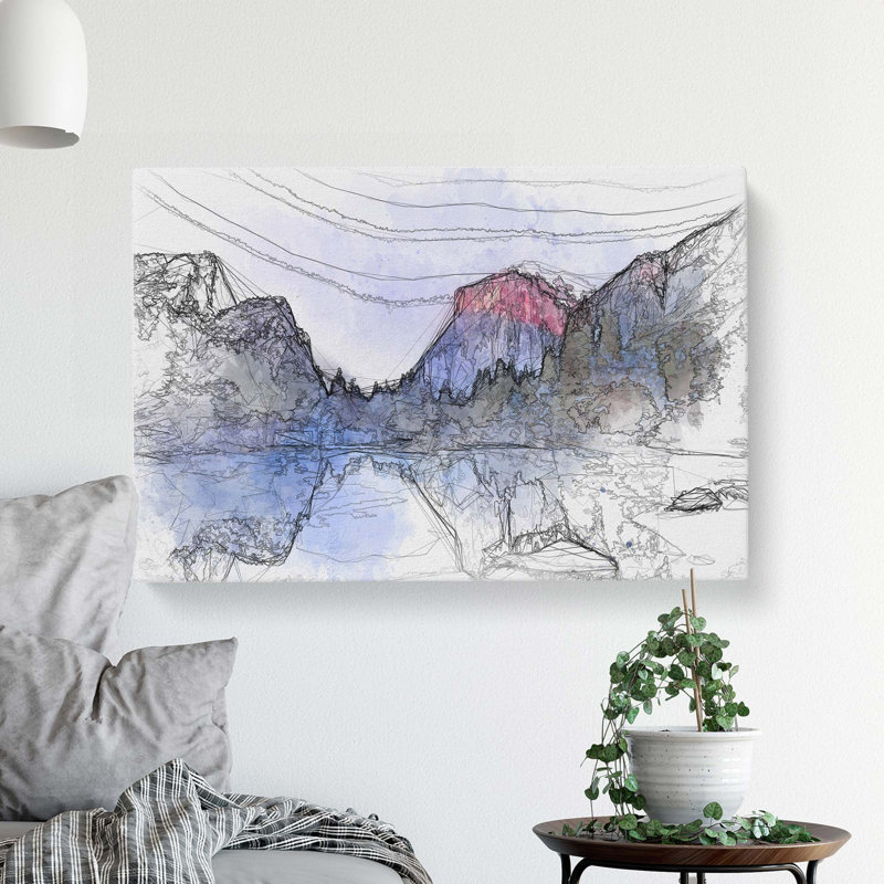 Lake In Yosemite National Park In Abstract - Wrapped Canvas Print, 50cm H x 76cm W x 3cm D