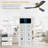 52"Smart Flush Mount 3-Blade Solid Wood Ceiling Fan With Light and Remote/App/Voice Control（Black&Gold）-1293491629