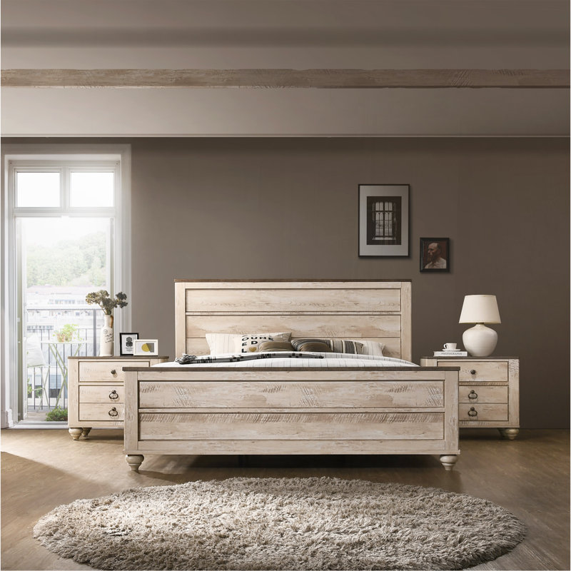 Imerland Contemporary 3-Piece Bedroom Set-Queen Bed And Two Nightstands