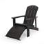 Chaise Adirondack avec repose-pieds dissimulé