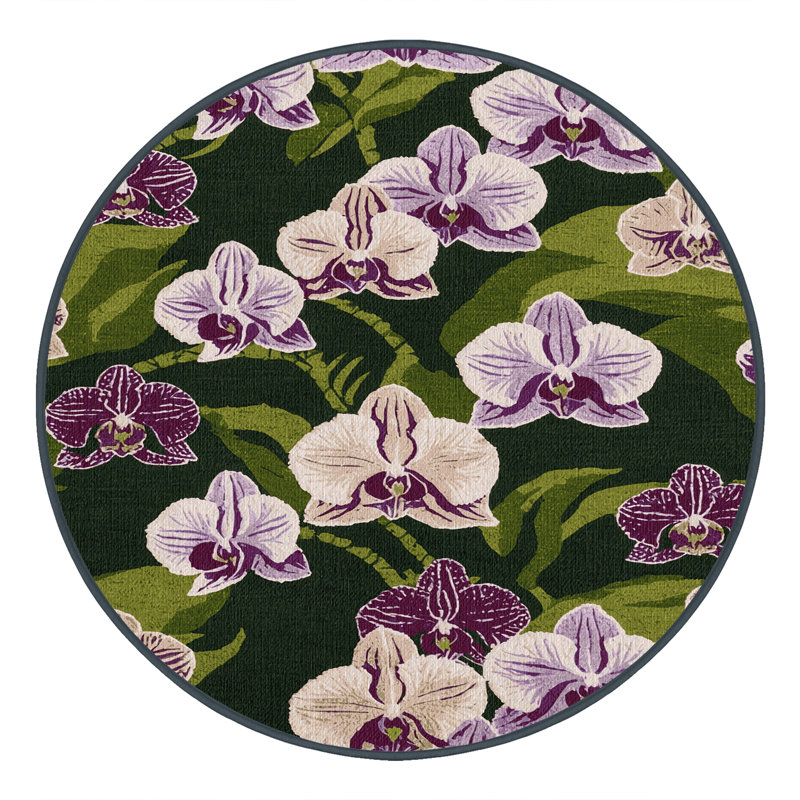 Tapis hawaïen lavable, Rond 8 pi