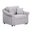Fauteuil convertible en chenille avec dossier réglable, chaise longue 3 en 1 se transformant en lit, lit simple pour le salon, gris-700013732