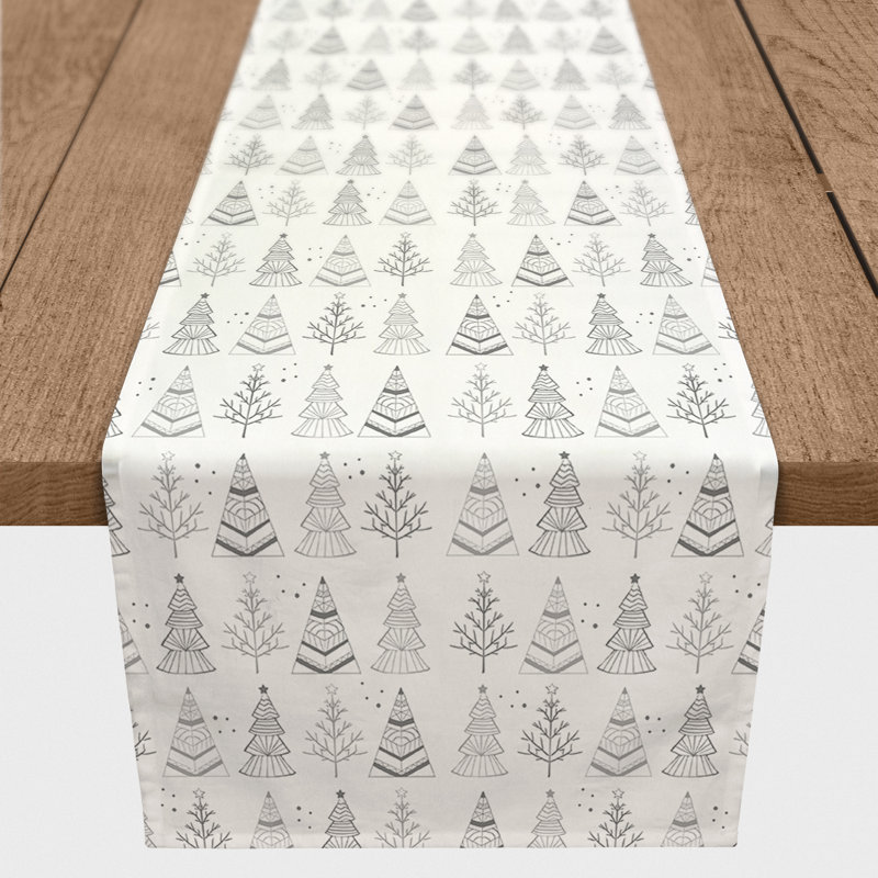 Esben Floral Christmas Table Runner, 72" x 16"