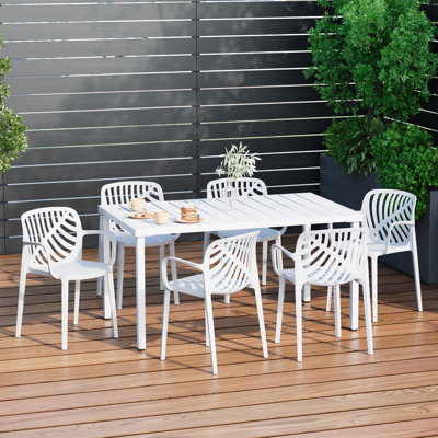 6-Person Outdoor Rectangular Dining Set