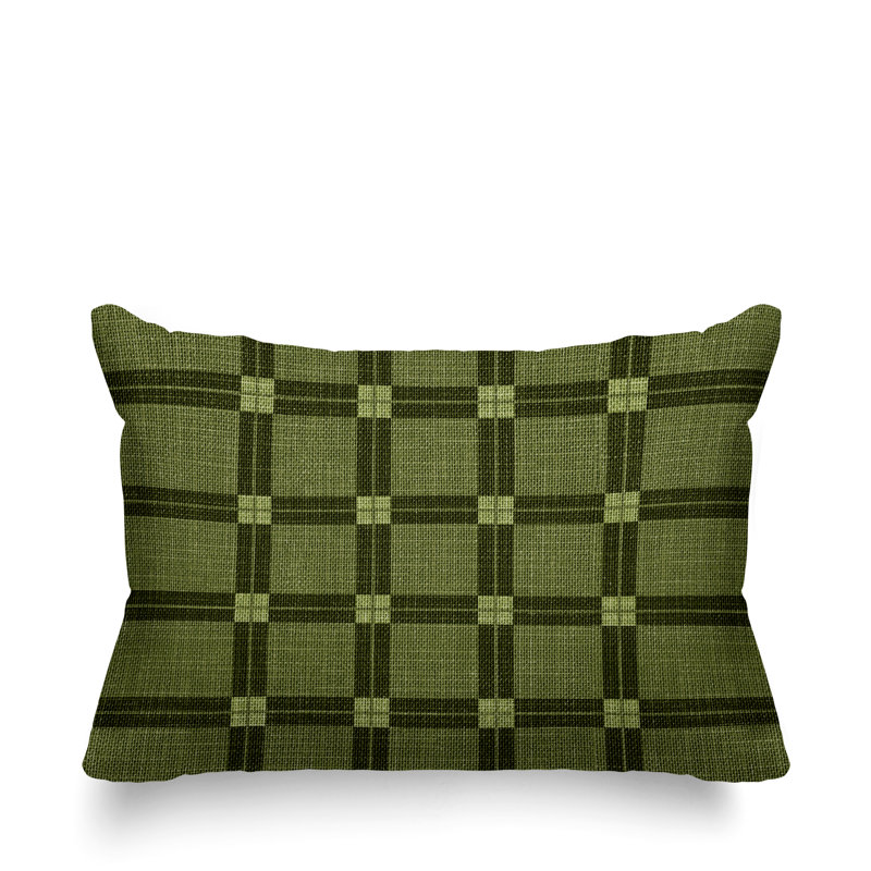 Coussin lombaire en polyester , Vert, H 18 po x l 25 po