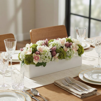 Butterfly Magnolias and Hydrangeas in Fiberstone Planter