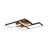 4-light Rectangle Loop Dimmable Led Semi-flush Mount